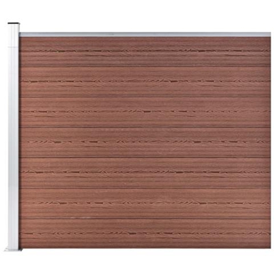 Pannello Di Recinzione In Wpc 175x146 Cm Marrone