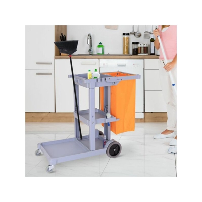 EASYCOMFORT Carrello per Pulizie Professionale con Borsa da 100 Litri 113 x 50.5 x 96.5cm