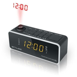 m-188 p nero radio analogica da tavolo fm/am snooze con proiettore orario - Muse en oferta