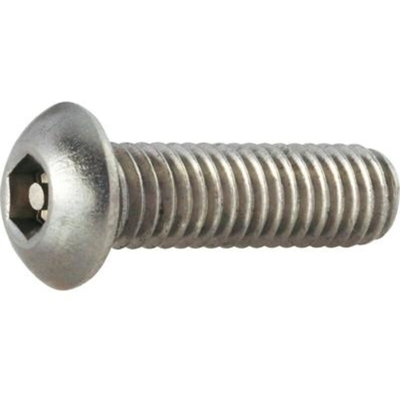 886968 Viti a testa piatta M5 20 mm Interno esagonale con perno Acciaio inox A2 10 pz. - Toolcraft