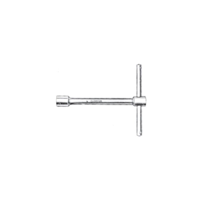 CHIAVE A 'T' BOCCA ESAGONALE MODELLO CORTO mm 6 CROMATE - Oreca
