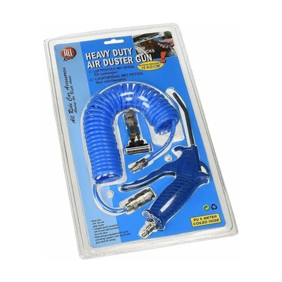 Compressore a Aria Compressa con Manometro Tubo a Spirale 5 Metri Connettore a T