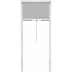 Zanzariera avvolgibile a rullo per finestre bianca 60 x 150 cm - Bianco en oferta