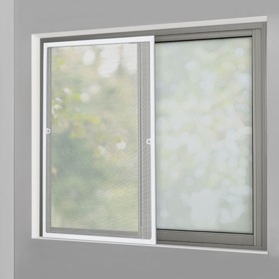 Pro.tec - Zanzariera per Finestre con Telaio Bianco in Alluminio 80 x 100 cm Protezione da Insetti Zanzariera senza Fori