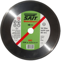 Sait Abrasivi - Disco diamantato bebi diam bc per edilizia ceramica no gress, diametro 230mm características