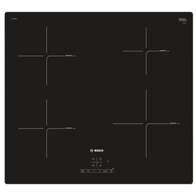 Piano Cottura PIE611BB1E a Induzione 4 Zone Cotture da 59,2 cm Colore Nero