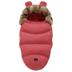 Passeggino Per Neonato Coprigambe Per Sedia A Rotelle In Pile Antivento Caldo E Morbido Sacco A Pelo [ rosso-bianco / Collo Di Pelliccia 0-24m] características