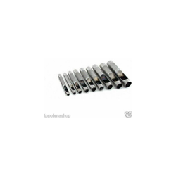 Fustelle In Acciaio Set 9 Pz Per Cuoio Lamiere Stoffa Plastica Legno Punzoni en oferta