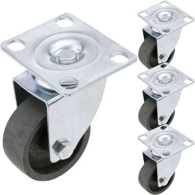 Ruote industriali con ruote metallo senza freno 50 mm 4 pezzi - Primematik