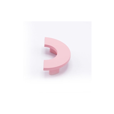 Maniglia Mezzatonda Con Vite Goffrato Rosa