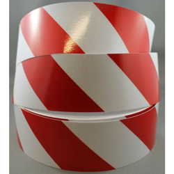 Nastro adesivo retroriflettente rifrangente di segnalazione rosso-bianco Larghezza - 50mm x 3MT precio