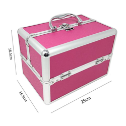 Gloriashoponline - Bauletto Valigetta Porta Trucchicosmetici Make Up Cassetto Per Trucco Rosa precio