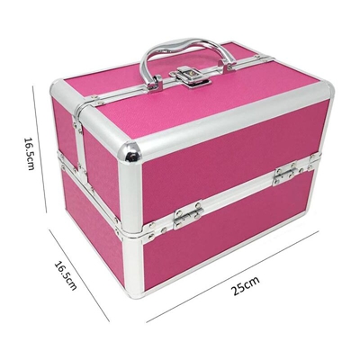Gloriashoponline - Bauletto Valigetta Porta Trucchicosmetici Make Up Cassetto Per Trucco Rosa