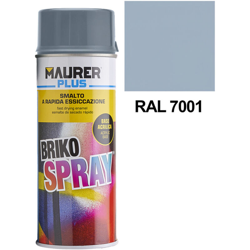Smalto BRIKO SPRAY 400ML GRIGIO ARGENTO Conf. 6 pz Metallo Plastica - Maurer características