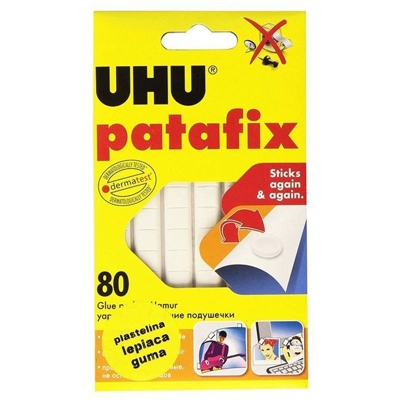 80 Supporti Gomma Adesivi Patafix - Uhu Bostik Bisd1620