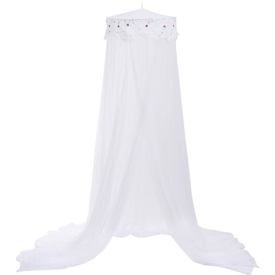 Zanzariera Rotonda Baldacchino Voile Arco E Gancio BIANCO