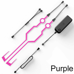 Stickerslab - Kit led adesivo per casco da motociclista in stile 'TRON' a 6 colori con batteria Colore - Viola características