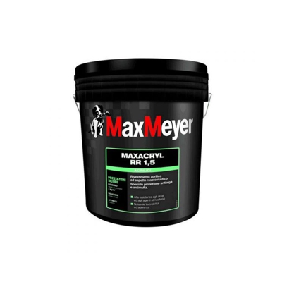 Maxacryl Rr 1,5 Spatolato Rasato Rustico Max Meyer Kg.25 Pittura Bianca Cappotto