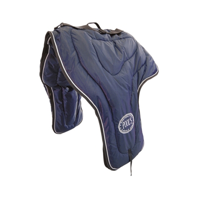 Borsa Pool's in nylon imbottito per sella western - blu navy/rosso