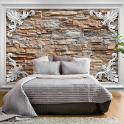 Fotomurale - Brick in the Frame (Brown) - 200x140 características