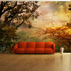 Artgeist - Fotomurale - Painted autumn - 350x270 precio