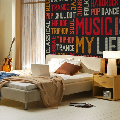Fotomurale - Music is my life - 250x193