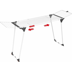 157231 Infinity - Stendibiancheria in acciaio allungabile, spazio totale da appendere 27 metri, supporto per piccoli oggetti, dimensioni aperte 186 precio