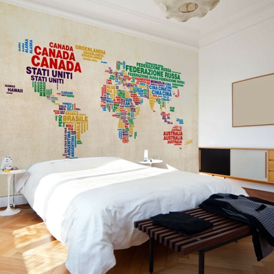 Fotomurale - carta stradale (in italiano) - 200x154