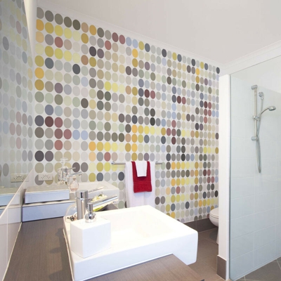 Fotomurale - Colored polka dots - 200x154