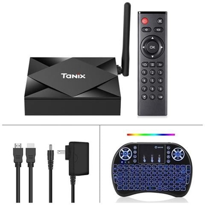 Tx6s Tv Box Android 10 Smart Allwinner H616 Quad Core Box H. 265 Lettore Multimediale 4k - 1 Gb 8 Gb / Spina Au [ spina I8 / Uk Retroilluminata Da 4 Gb 32 Gb]