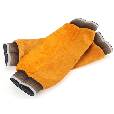 2 pezzi 572 ° F Giardinaggio Saldatura Saldatura Splatter Thorn In pelle a prova di polsini Polsini lunghi Manica Scorch Proof Protezione contro il