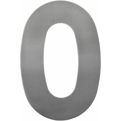 Numeri civici in acciaio inox - numeri civici da esterno, numero civico moderno, targhe - 0 - argento