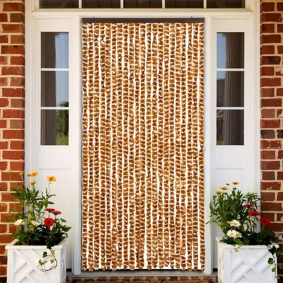 Zanzariera Ocra e Bianco 90x220 cm Ciniglia - Giallo - Vidaxl