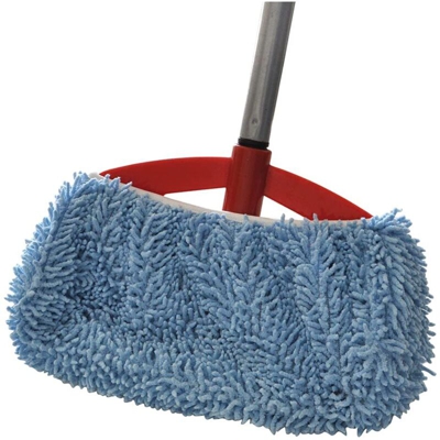 Peragashop - PANNO UNIVERSALE IN MICROFIBRA CON ELASTICO BLU ACCESSORI PULIZIA CASA INTERNI