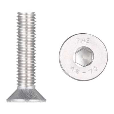 5 pz 304 in acciaio inox a testa svasata esagono incassato DIN7991 vite a testa piatta vite a esagono incassato M-8 * 35