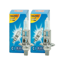 Ecd Germany - 2 pezzi lampadina alogena lampada faro auto H1 55W 12V 4000K veicolo LED xenon características