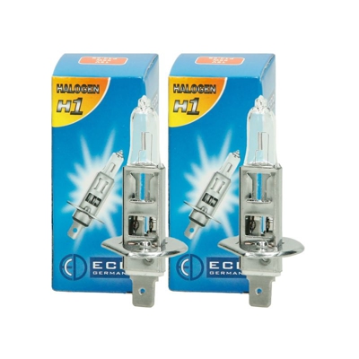 Ecd Germany - 2 pezzi lampadina alogena lampada faro auto H1 55W 12V 4000K veicolo LED xenon