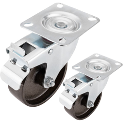 Ruote industriali pivottanti in metallo con freno 100 mm 2 pezzi - Primematik características