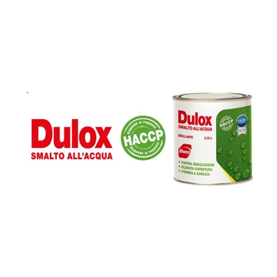 Duco - Dulox smalto all'acqua bianco lucido - lt 0,750 - che risponde hai requisiti HACCP