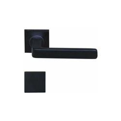 Maniglie delle porte Modello Soho con rose cieche quadrate - alluminio anodizzato nero x2 en oferta