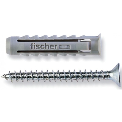 Tassello in Nylon con Vite SX6 S x L. 6x40 mm cf. 100 pezzi - Fischer