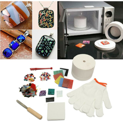 10 pezzi di fusione in vetro colorato a microonde Forniture per forno a microonde Strumento di gioielli fai da te características