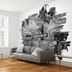 Fotomurale - Black-and-white New York collage - 250x193 en oferta