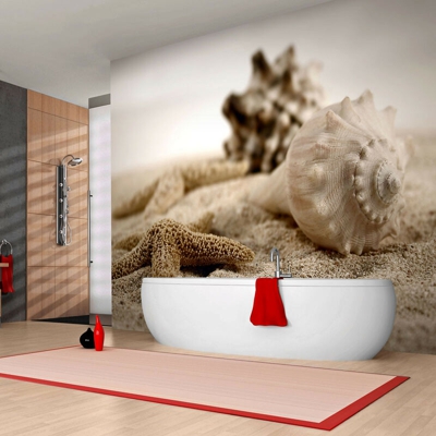 Artgeist - Fotomurale - Spiaggia e conchiglia - 350x270