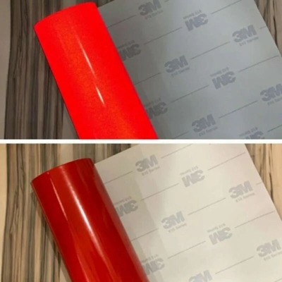 Pellicola adesiva riflettente scotchlite ? serie 580 colore rosso Larghezza - 100mm (10cm), Lunghezza - 1 metro - 3M