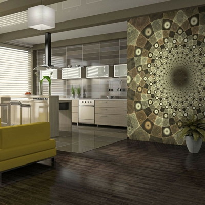 Artgeist - Fotomurale - Brown mosaic - 350x270