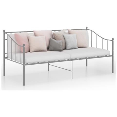 Telaio Divano Letto Grigio In Metallo 90x200 Cm