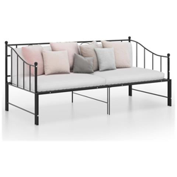 Telaio Divano Letto Estraibile Nero In Metallo 90x200 Cm características