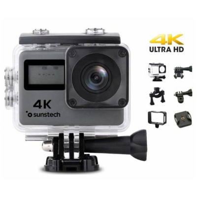 Macchina fotografica digitale sportiva sunstech adrenaline4k/ 16mp/ angolo di visione 170º/ grigio