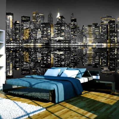 Artgeist - Fotomurale - Oro e argento: New York - 250x193